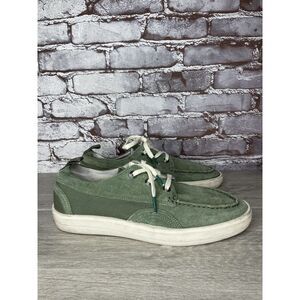 Globe Green Suede Leather Casual Low Lace Sneakers Shoes Men Sz 9.5M US/42.5EU